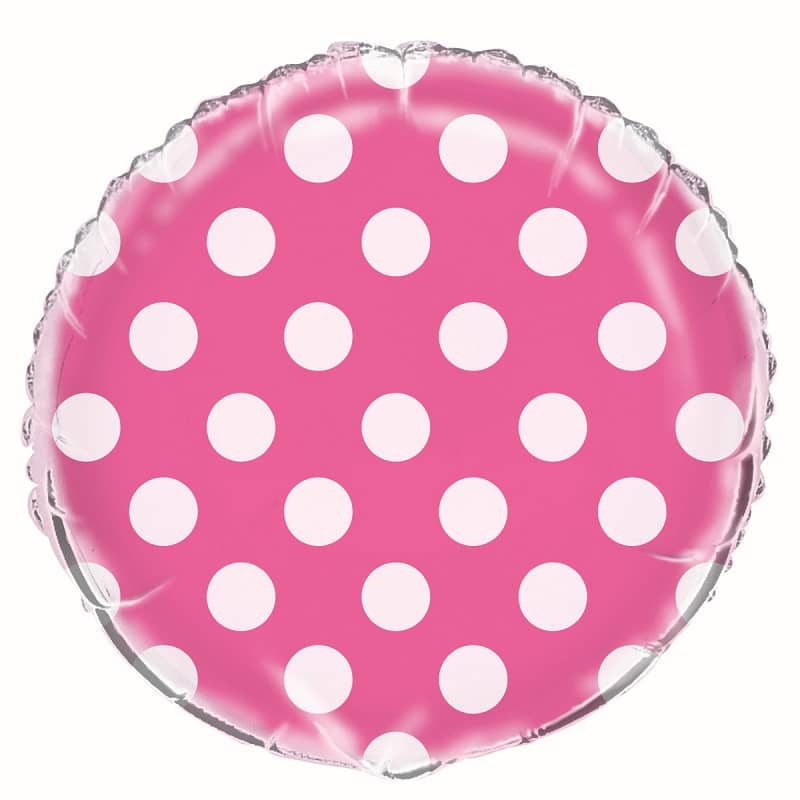 Dots Hot Pink Foil Balloon 45cm (18") - Party Owls