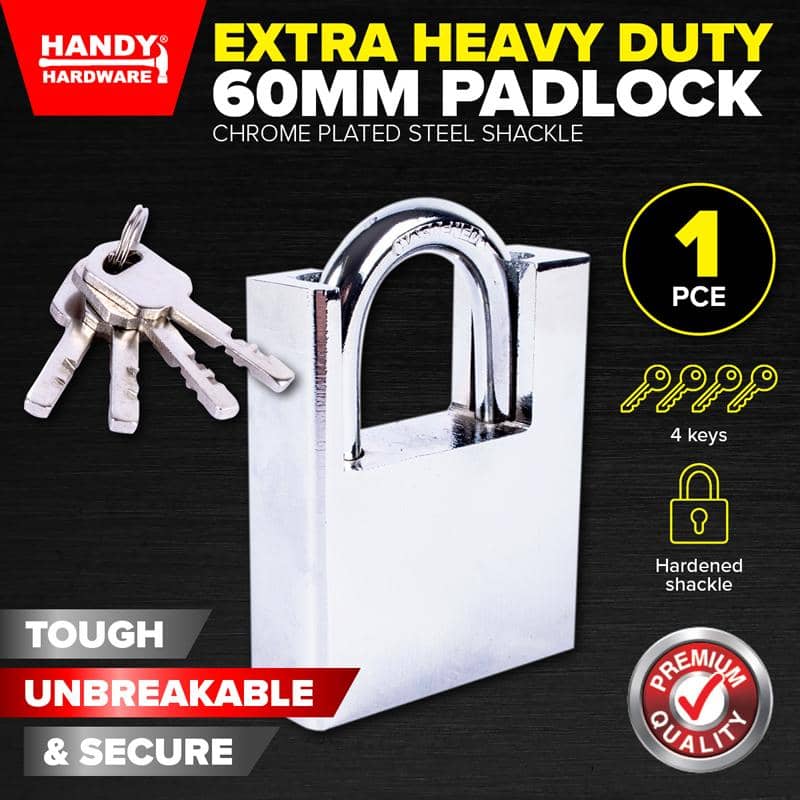 Extra Heavy Duty Padlock 60mm Includes 4 Keys - Party Owls