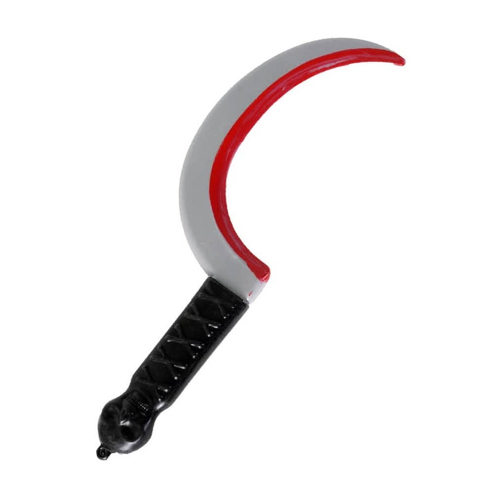 Fake Bloody Curved Sickle Knife 36CM Halloween Decorations - Party Owls