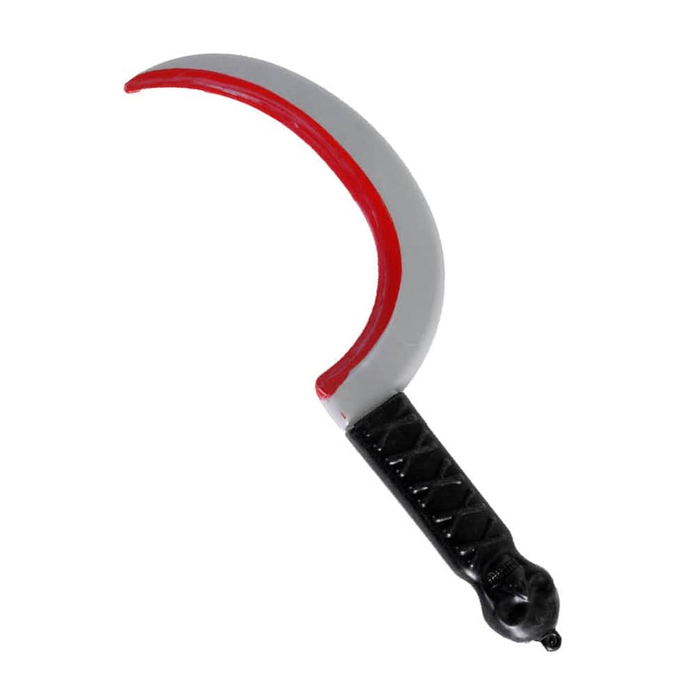 Fake Bloody Curved Sickle Knife 36CM Halloween Decorations - Party Owls
