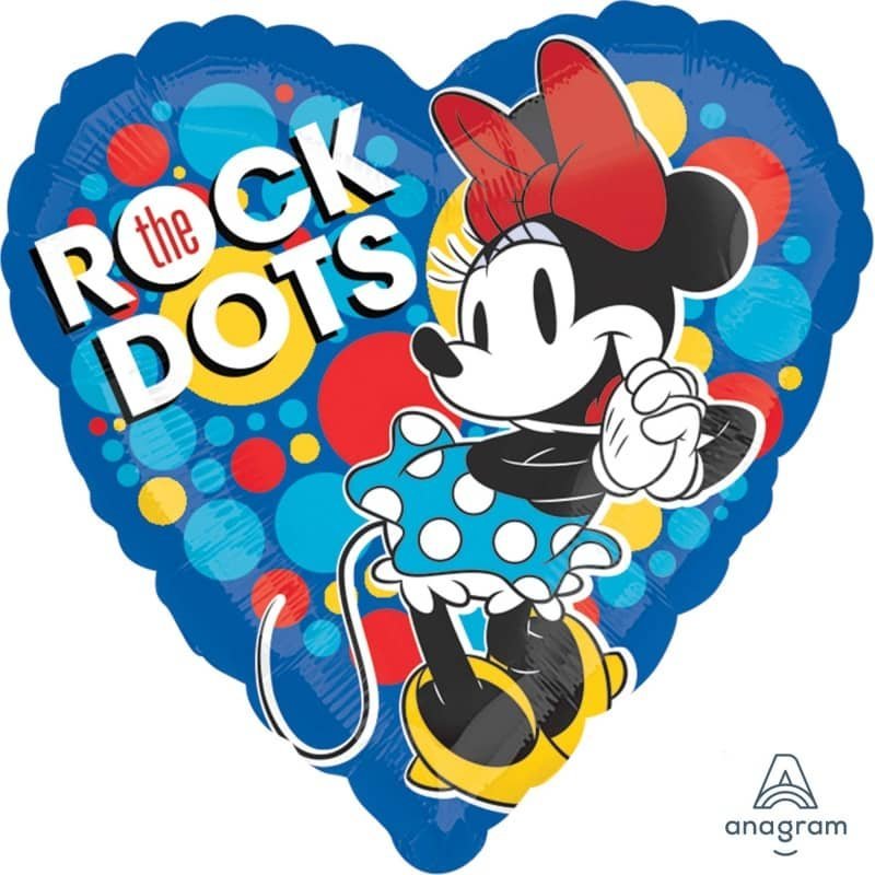 Disney Minnie Mouse Heart Shape Foil Balloon 43CM 3312501 - Party Owls