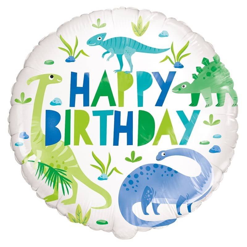 Foil Balloon 45CM (18") Dino Dinosaurs Happy Birthday 78317 - Party Owls