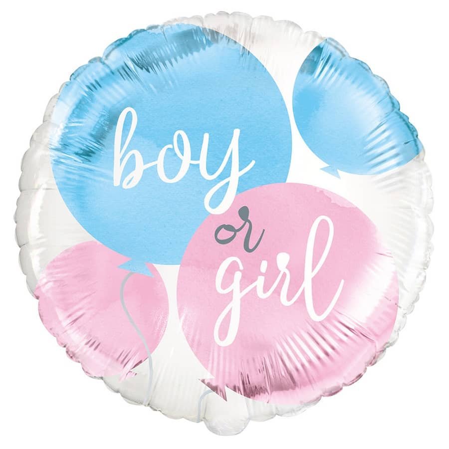 Foil Balloon 45CM (18") Gender Reveal "Boy Or Girl" 76097 - Party Owls