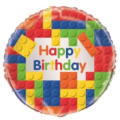 Foil Balloon 45CM (18") LEGO Style Building Blocks 58247 - Party Owls