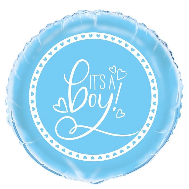 Baby Shower "It's A Boy" Boys Blue Foil Balloon 45CM (18") 73397 - Party Owls