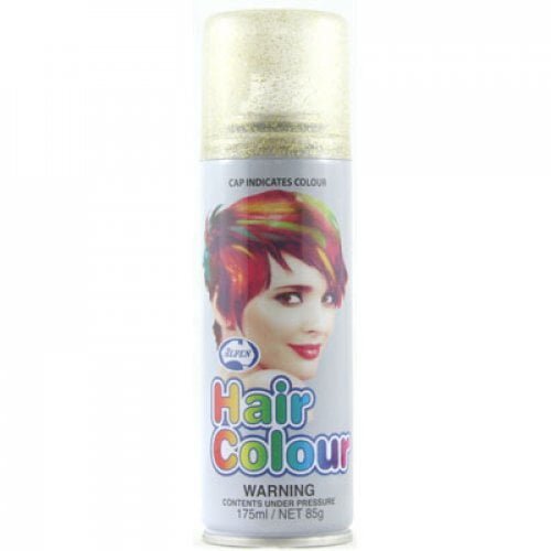 Gold Glitter Hair Spray 175ML Temporary Coloured Hairspray 208210 - Party Owls