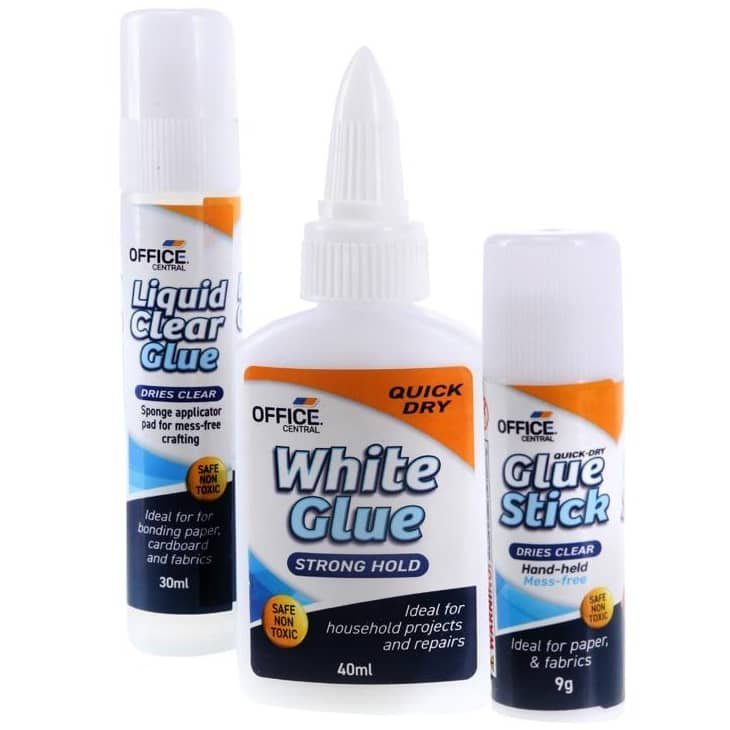 Glue Set 3pk Liquid Clear White PVA Glue Stick 252152 - Party Owls