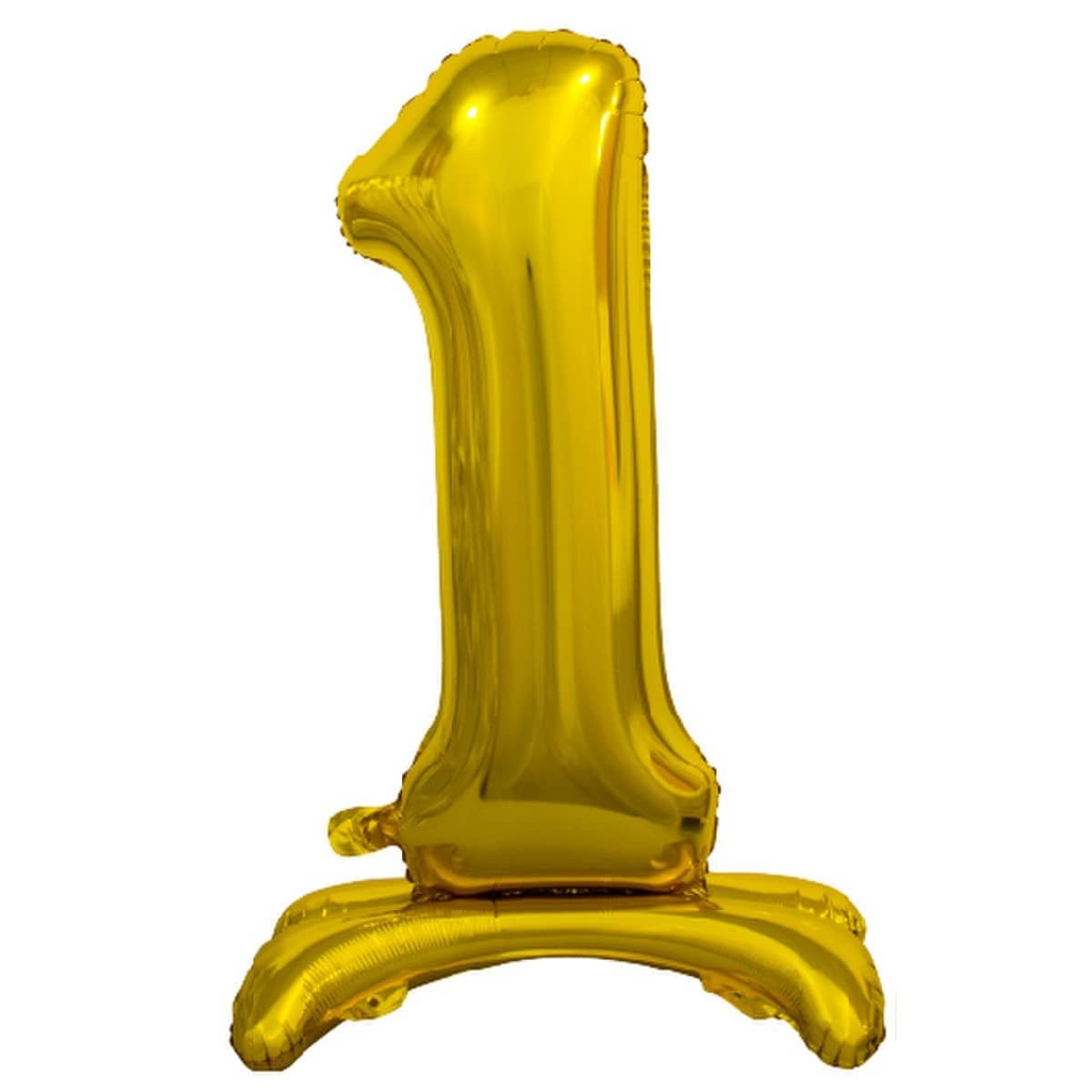 Gold "1" Giant Standing Air Filled Numeral Foil Balloon 76CM (30") 13231 - Party Owls