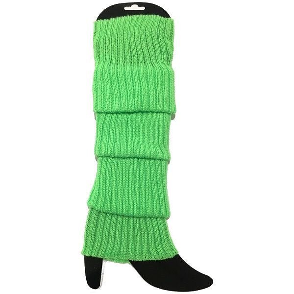Lime Green Leg Warmers Chunky Knit 1980'S Party Accessories 15180-10 - Party Owls