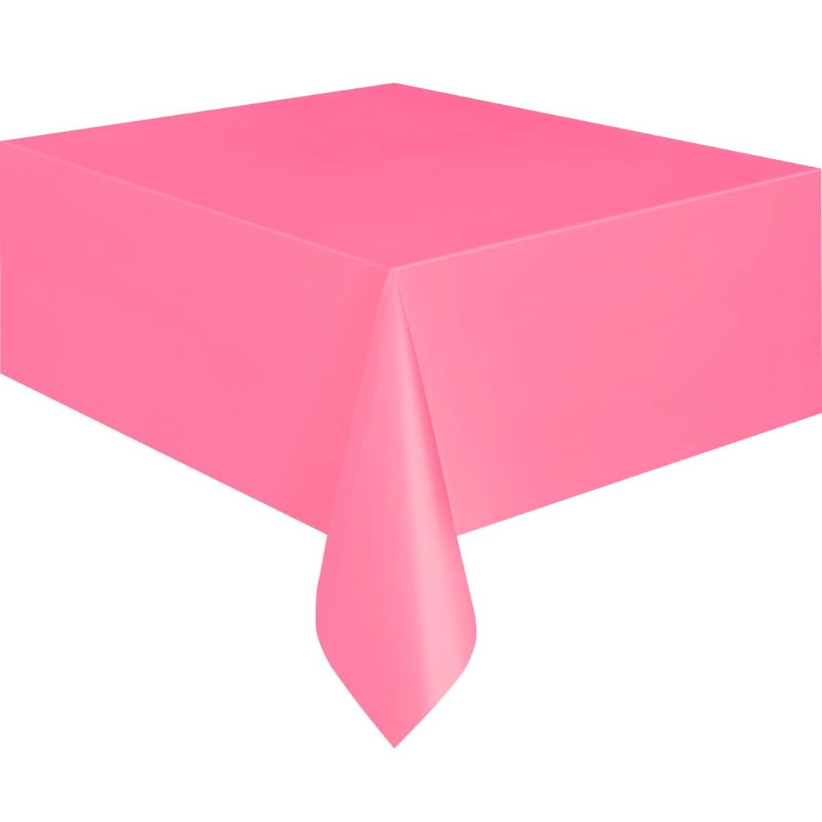 Hot Pink Rectangle Solid Colour Plastic Table Cover Tablecloth 137CM x 274CM - Party Owls