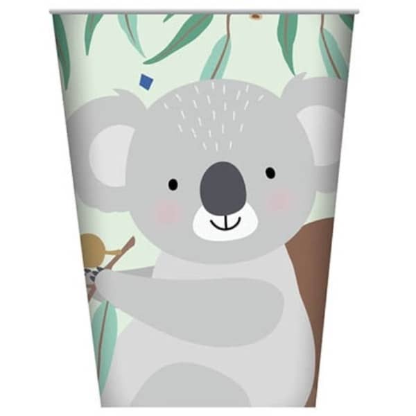Koala Kangaroos Wombats Paper Cups 8pk Australiana - Party Owls