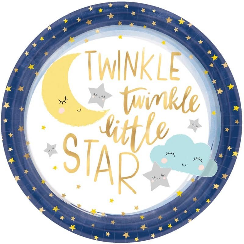 Twinkle Little Star Large Plates 26CM (10.5") 8pk
