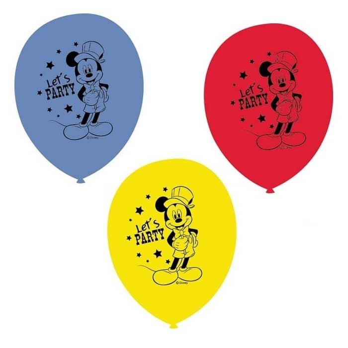Mickey Mouse Latex Balloons 30CM 6pk  8829131 - Party Owls