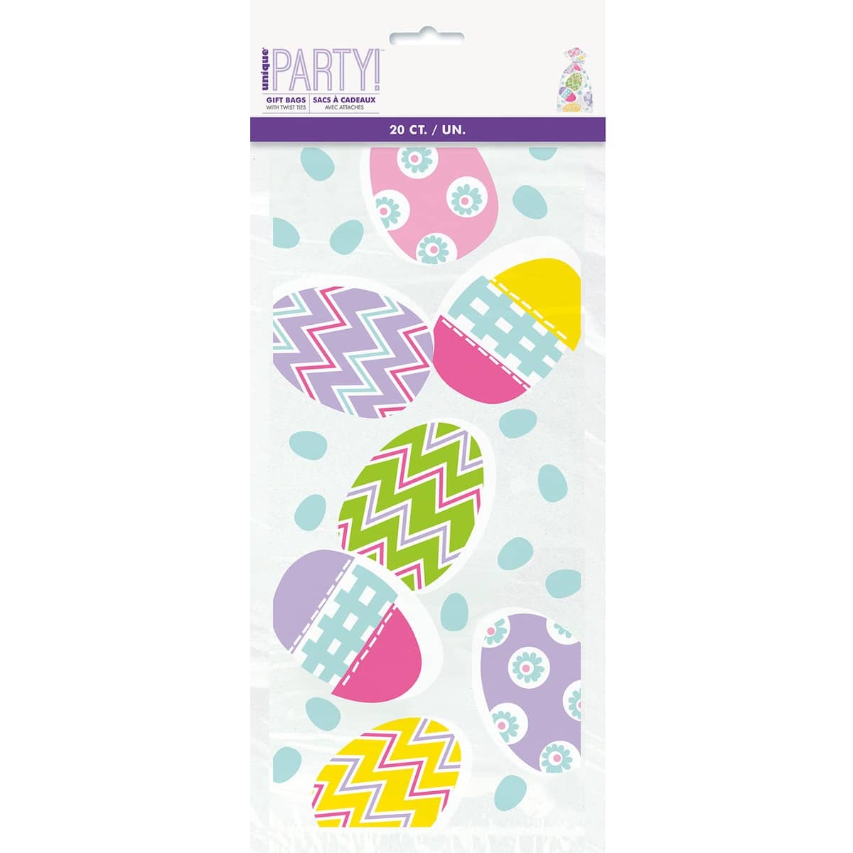 Lilac Easter Cello Bags 20pk Party Bags - Party Owls
