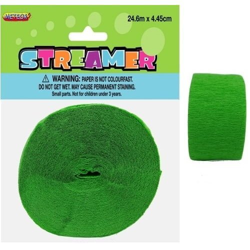 Lime Green Crepe Streamer 24M Party Decorations 6355 - Party Owls