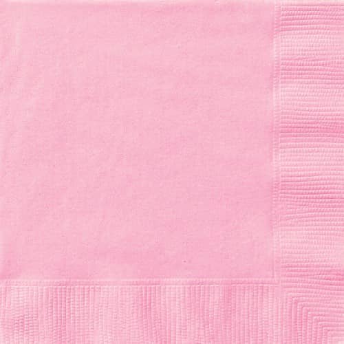 Lunch Napkins 20pk Lovely Pink Solid Colour Luncheon Serviettes 30872 - Party Owls
