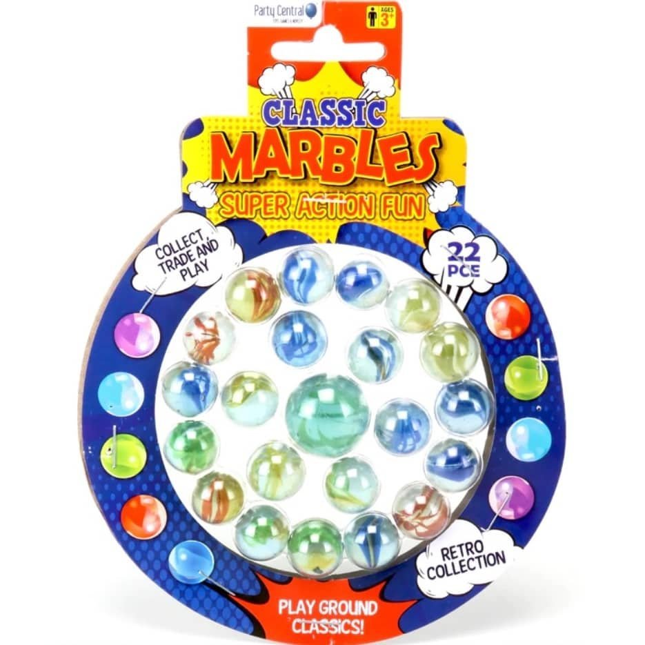 Marbles 22pk Classic Party Favour Game 242368 - Party Owls