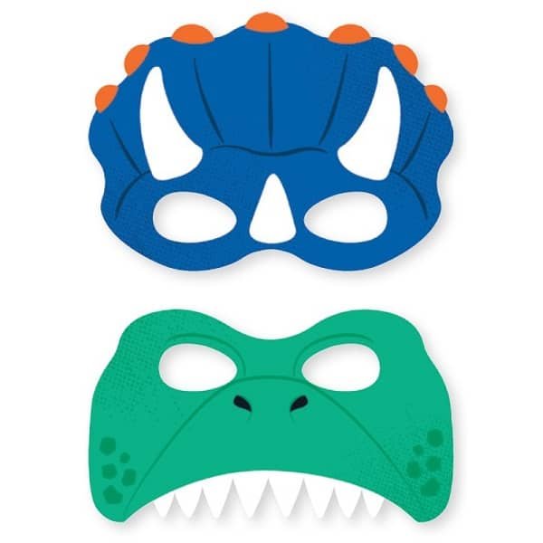 Dinosaurs Paper Party Masks 8pk - Party Owls