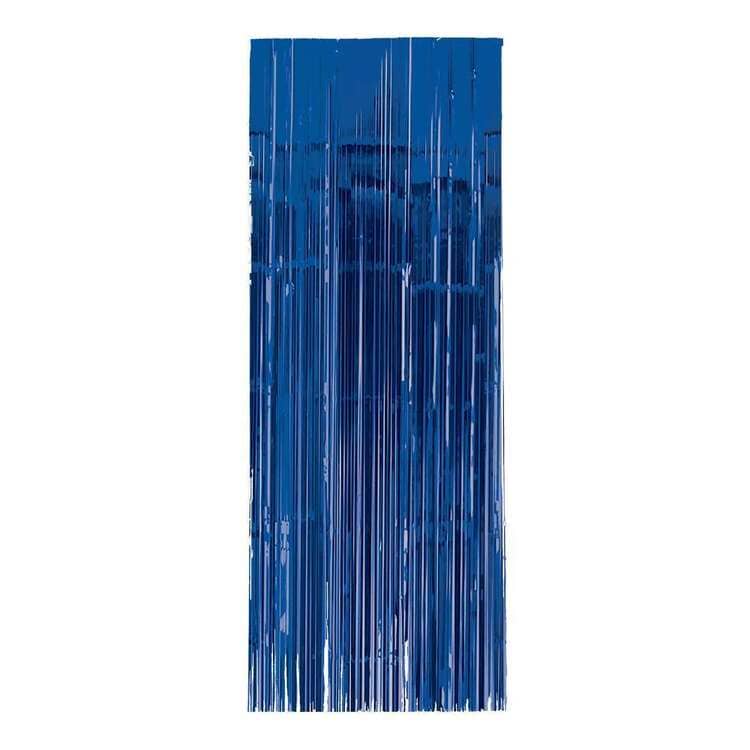 Metallic Blue Foil Curtain 2M x 1M Backdrop - Party Owls