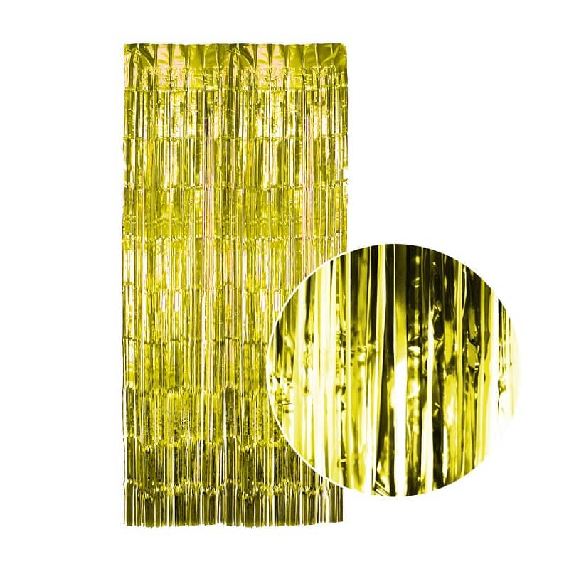 Metallic Gold Foil Curtain 2M x 90CM Backdrop - Party Owls