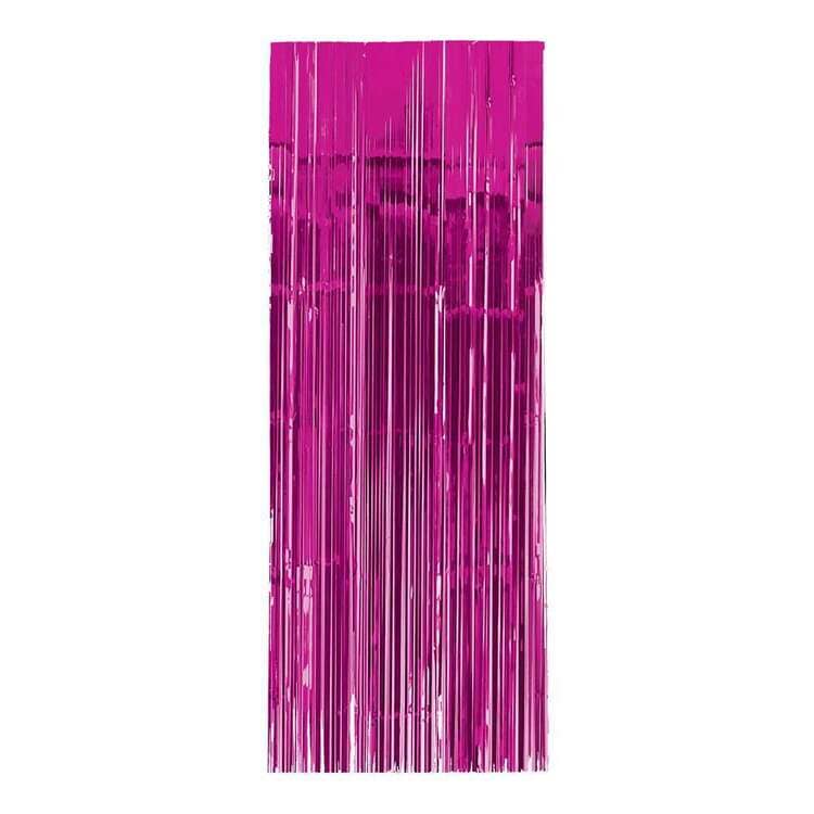 Metallic Hot Pink Foil Curtain 2M x 1M Backdrop - Party Owls