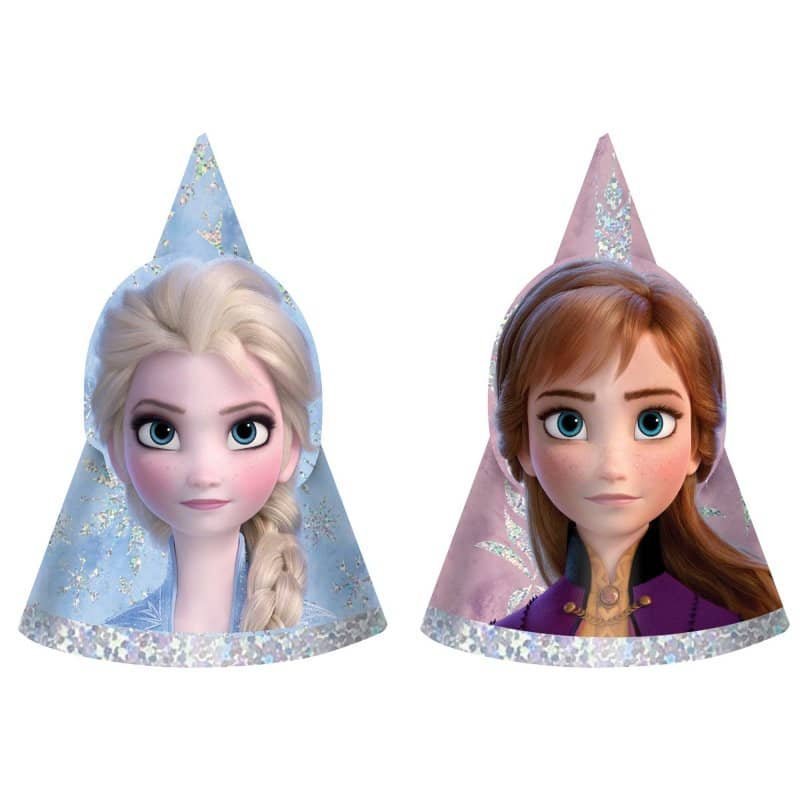 Mini Party Hats 8pk Disney Frozen 2 Party Hats Mini Holographic 252087 - Party Owls