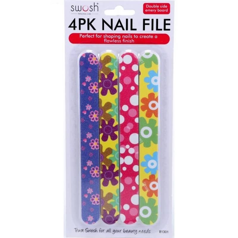Nail Files 4pk Multi-colour Double Side Emery Boards 81301 - Party Owls