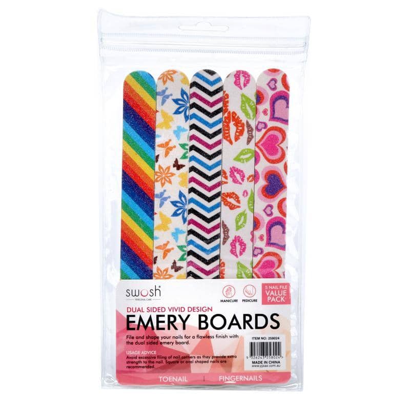 Nail Files 5pk Multi-colour Double Side Emery Boards - Party Owls