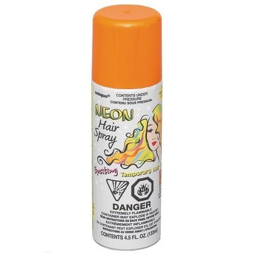 Orange Hair Spray 133ML Temporary Neon Coloured Hairspray 9057 - Party Owls