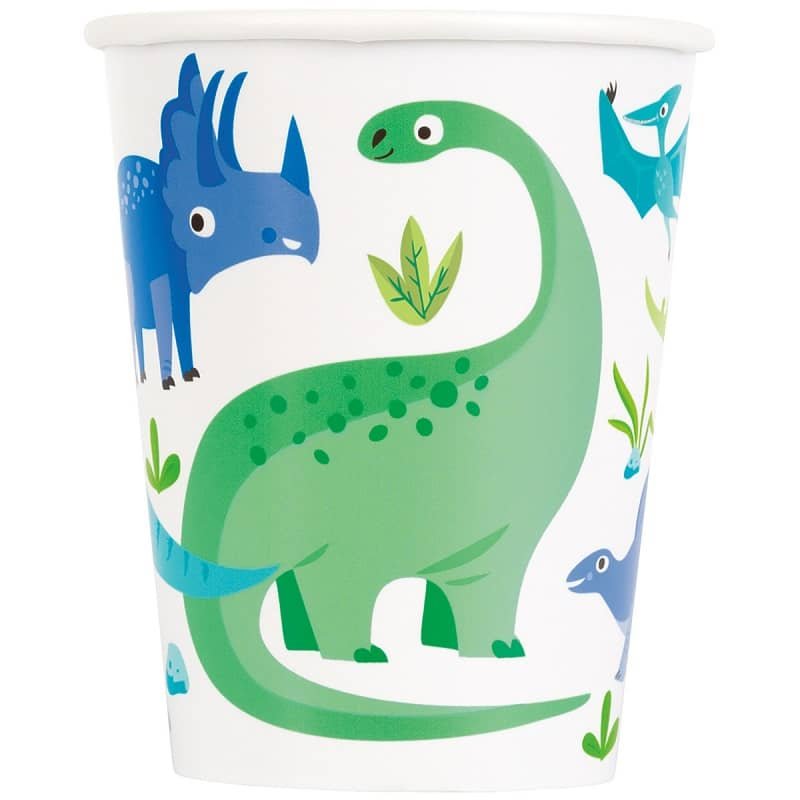 Dino Dinosaurs Paper Cups 8pk 78306 - Party Owls