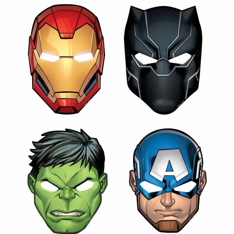 Paper Masks 8pk Avengers Powers Unite 360385 - Party Owls