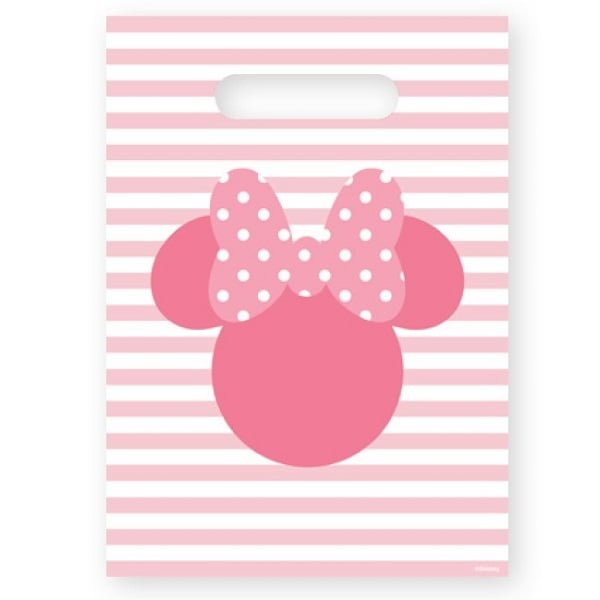Minnie Mouse Plastic Party Bags 8pk E5865 - Party Owls