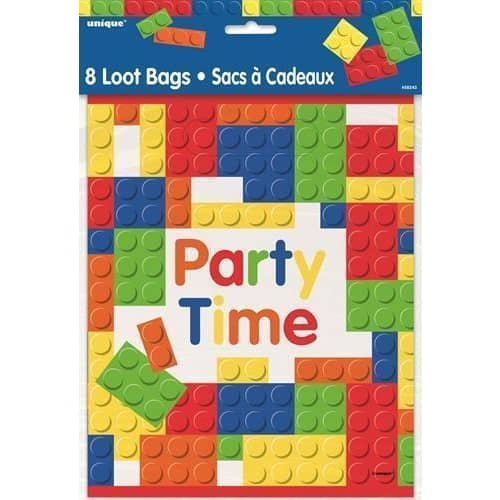 Party Bags 8pk LEGO Style Building Blocks 58243 - Party Owls
