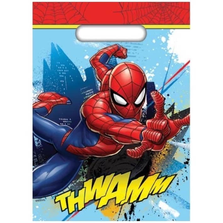 Party Bags 8pk Spider-Man Loot Lolly Treat Bags E7333 - Party Owls