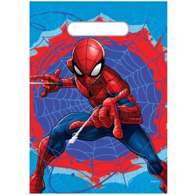 Party Bags 8pk Spider-Man Loot Lolly Treat Bags E8316 - Party Owls
