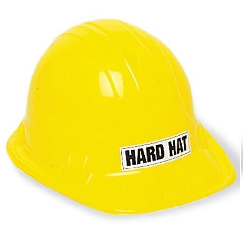 Party Hat Construction Builder Yellow Plastic "Hard Hat" 12248 - Party Owls