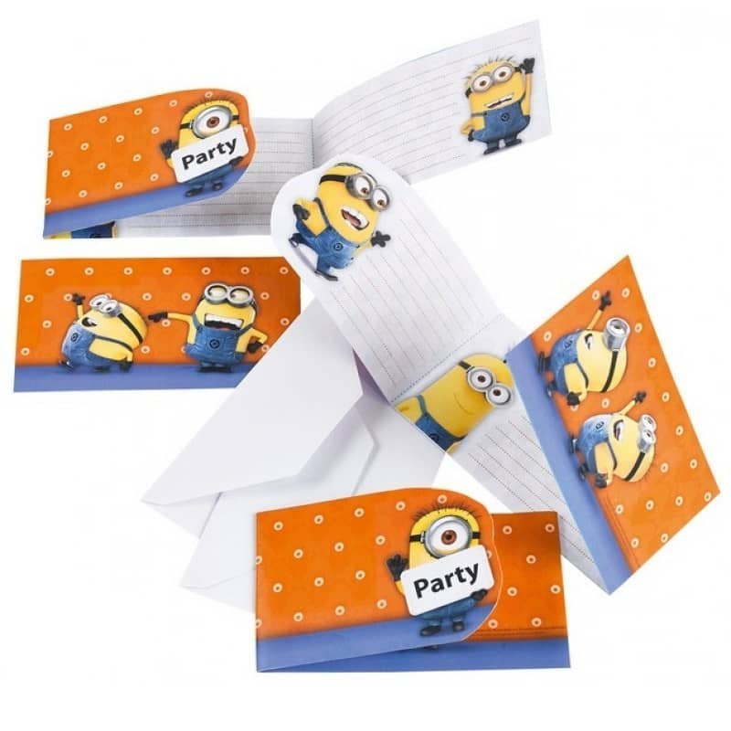Minions Party Invitations 6pk With Envelopes  997978 - Party Owls
