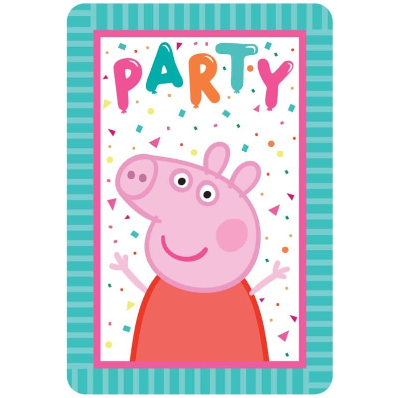 Party Invitations 8pk Peppa Pig 492626 - Party Owls