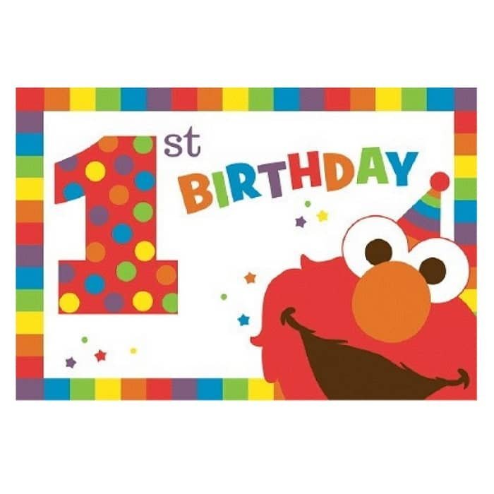 Party Invitations 8pk Sesame Street 1st Birthday 491835 - Party Owls