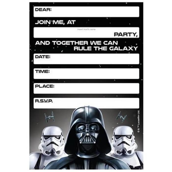 Star Wars Classic Party Invitations 8pk With Envelopes 811150 - Party Owls