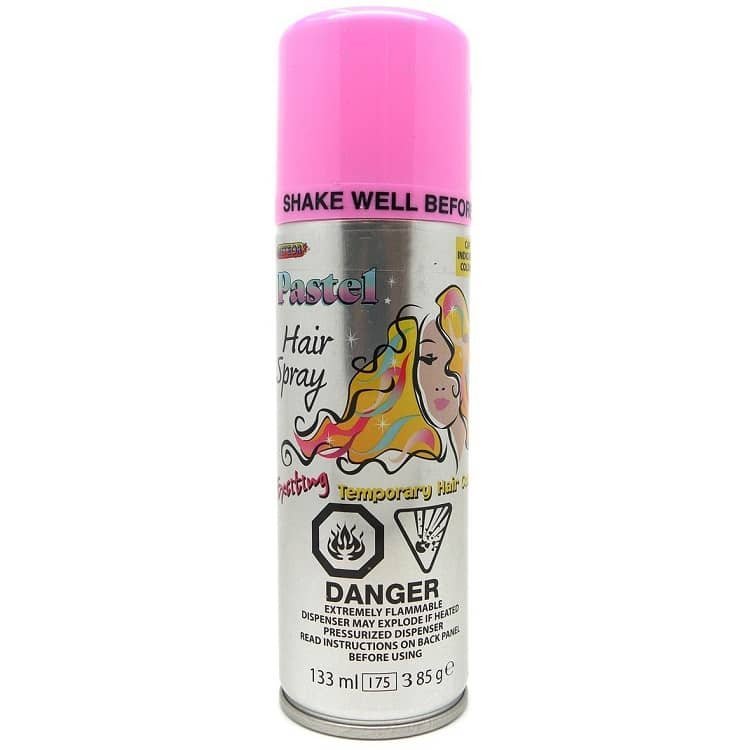 Pastel Pink Hair Spray 133ML Temporary Neon Coloured Hairspray 9092 - Party Owls