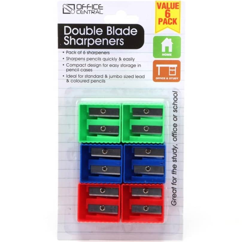Pencil Sharpeners 6pk Double Blade - Party Owls