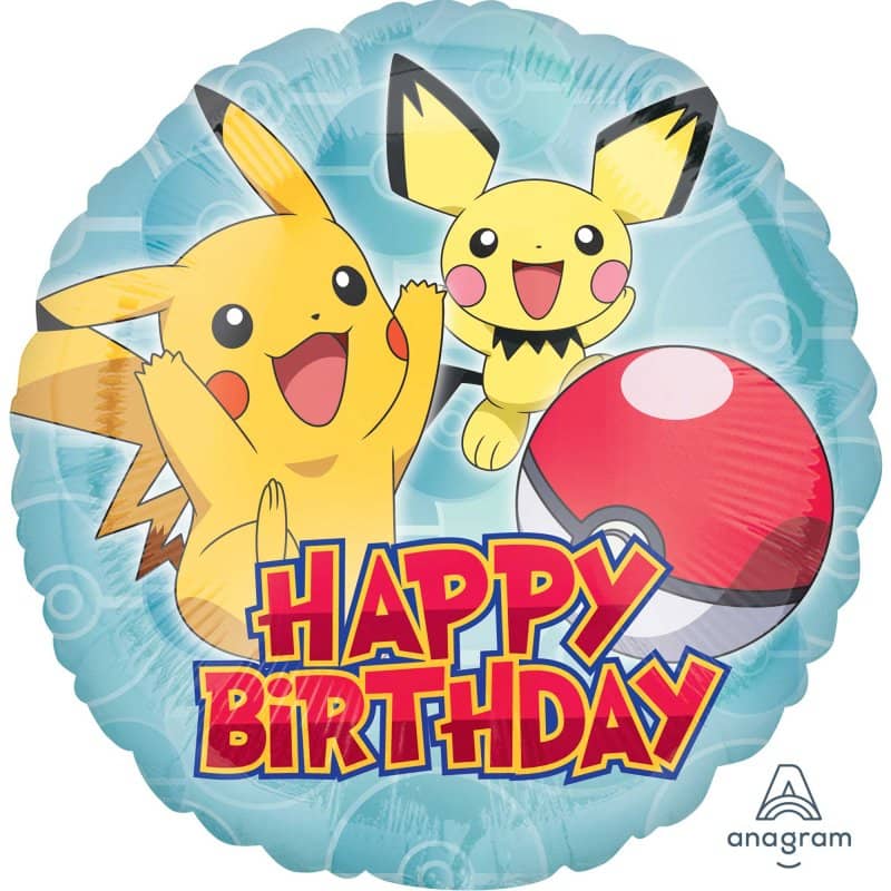 Pokemon Happy Birthday Foil Balloon 43CM (17") - Party Owls