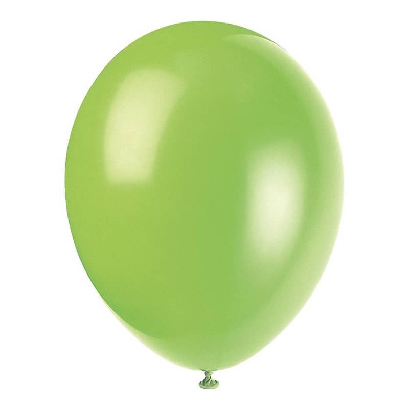 Premium Lime Green Latex Balloons 30CM (12") 10pk Solid Colour - Party Owls