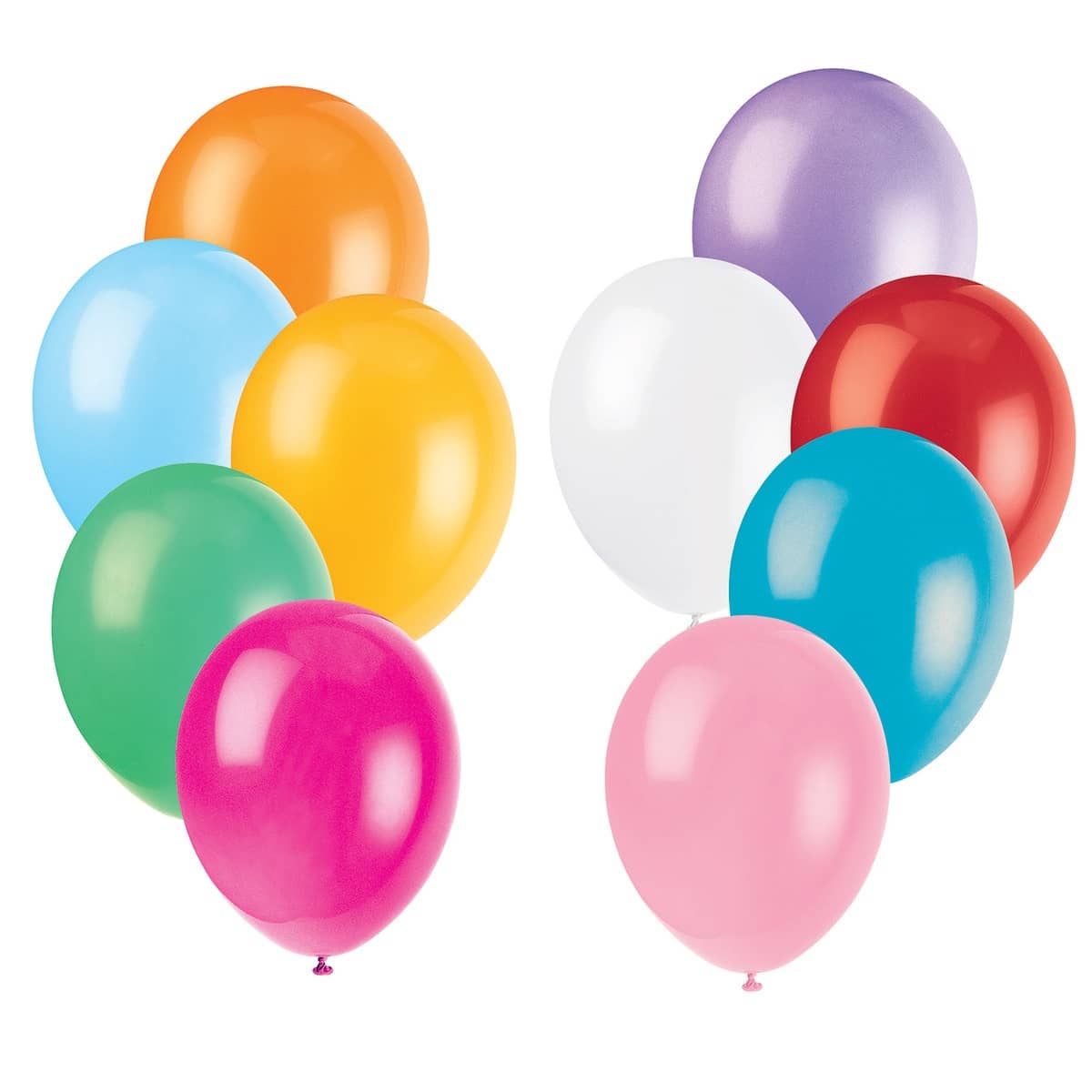 Premium Multi-colour Latex Balloons 30CM (12") 10pk Solid Colour - Party Owls
