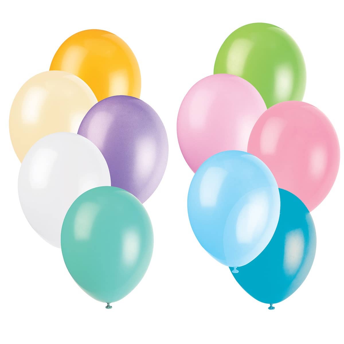 Premium Pastel Latex Balloons 30CM (12") 10pk Solid Colour - Party Owls