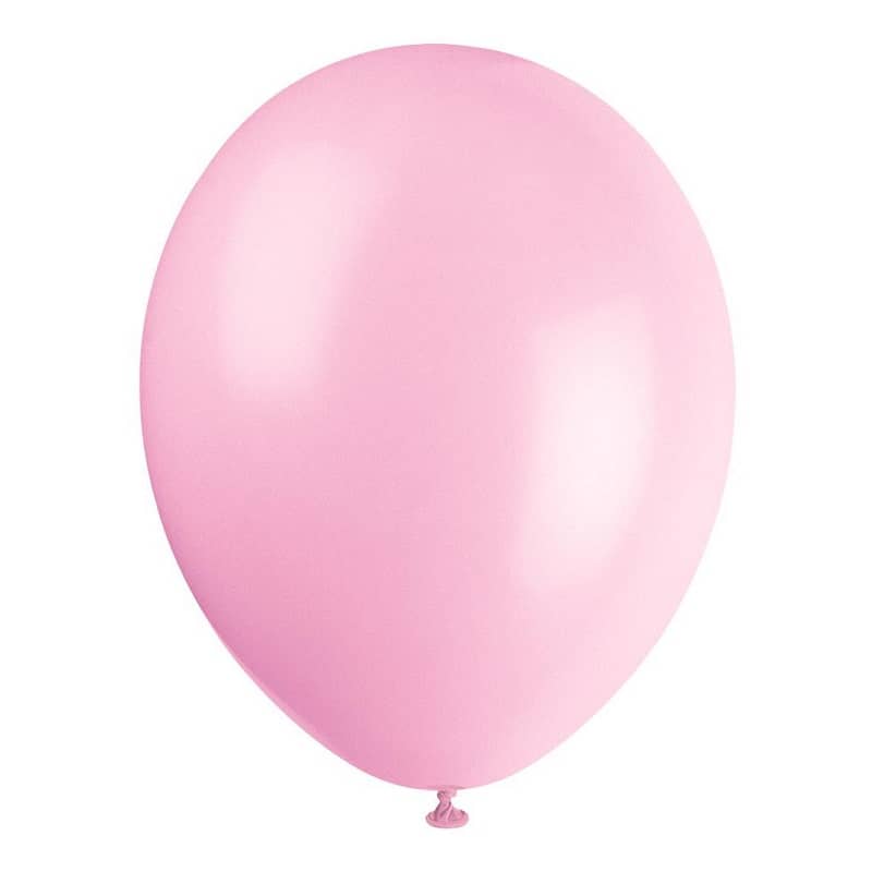 Premium Powder Pink Latex Balloons 30CM (12") 10pk Solid Colour - Party Owls