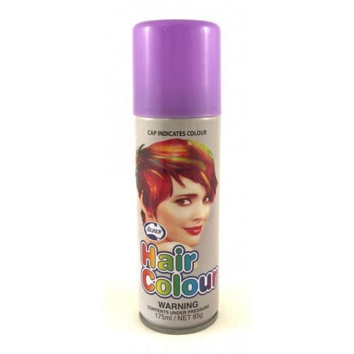 Purple Hair Spray 175ML Temporary Plain Coloured Hairspray 208238 - Party Owls