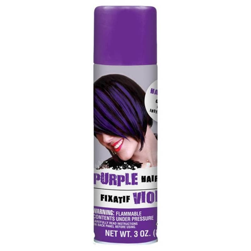 Purple Hair Spray 85g (3oz.) Temporary Neon Coloured Hairspray - Party Owls