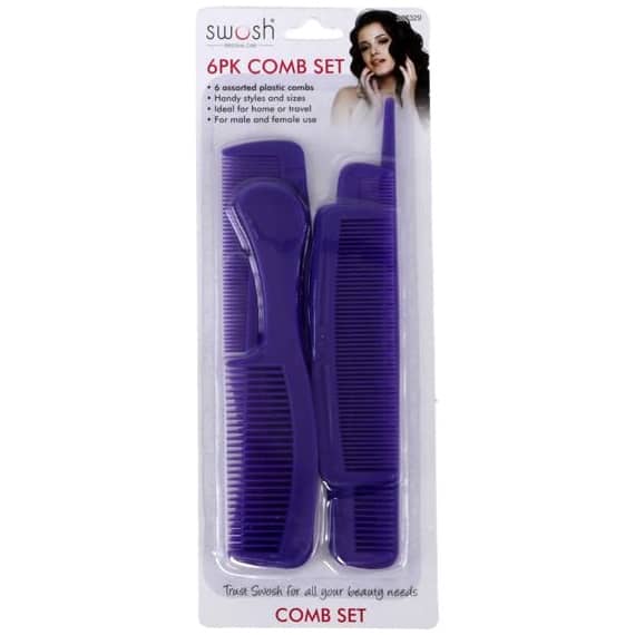 Purple Plastic Comb Set 6pk - Party Owls